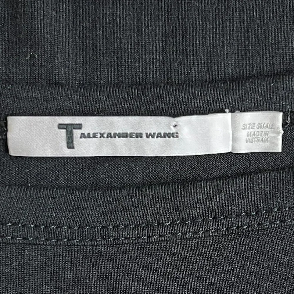 T Alexander Wang Boat Neck T-Shirt Dress in Black - sz Small